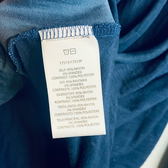 Anthropologie DOLAN Faux Wrap Navy Long Sleeve Top. Size XL. SKU 48 - Picture 10 of 10